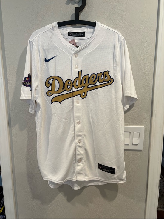 Nike Other - Nike Men's White Los Angeles Dodgers 2024 Gold Collection Baseball Jersey Sz L